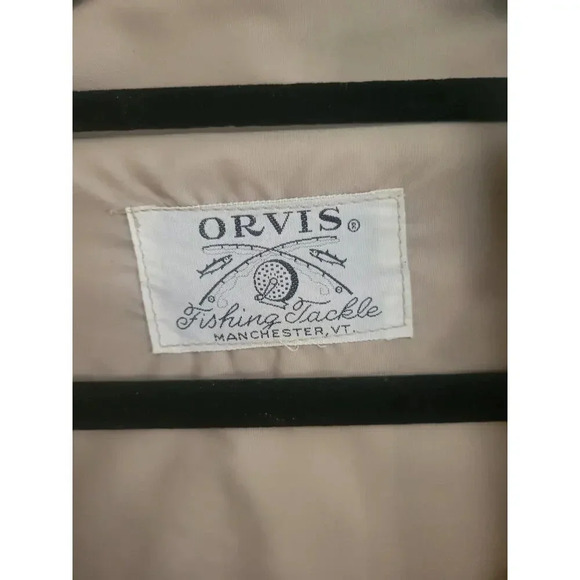 Vintage 50s 60s Orvis Fishing Tackle Jacket Tan - Picture 3 of 15